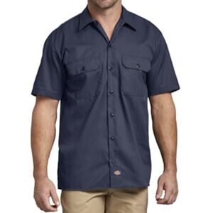 Dickies - Rockabilly Short-sleeved Work Shirt Button Up - XL - Navy